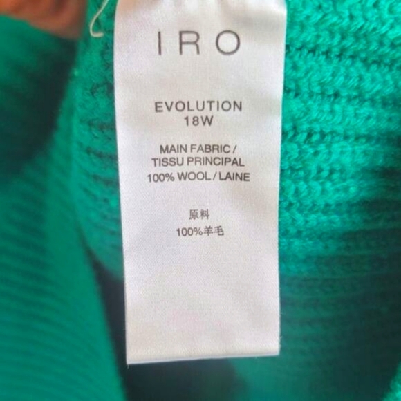 Iro Evolution Sweater in Emerald Green, sz XS - Picture 6 of 12